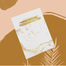 ネックレスディスプレイカード・金ゴールド大理石パターンロゴ