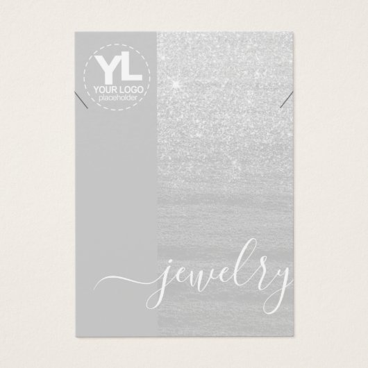 ネックレスディスプレイグラモールシルバーグリッターグラム (正面)