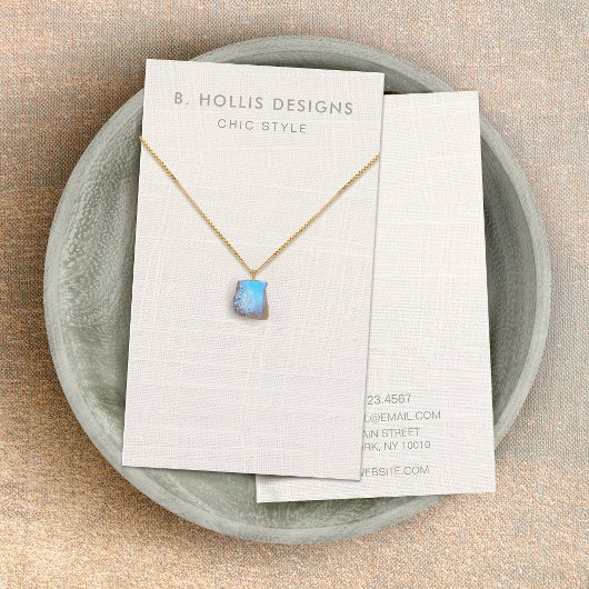 ネックレスディスプレイホルダー、ホワイトリネン(画像)