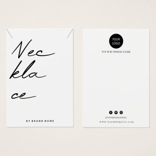 ネックレスディスプレイ名刺 (正面&裏面)