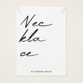 ネックレスディスプレイ名刺 (正面)