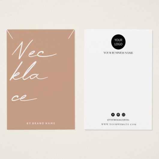 ネックレスディスプレイ名刺 (正面&裏面)