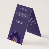 ネックレスディスプレイ、神秘的なロータスマンダラクレフター 名刺 (裏面)