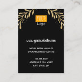 ネックレスディスプレフェイクイ箔 名刺 (裏面)