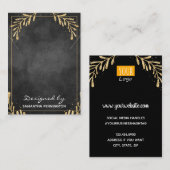 ネックレスディスプレフェイクイ箔 名刺 (正面/裏面)