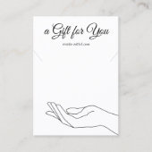 ネックレスブレスレットギフトディスプレイホルダーカード 名刺 (正面)