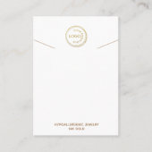 ネックレスホルダーディスプレイあなたのロゴを追加する白 名刺 (正面)