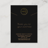 ネックレスホルダーディスプレイあなたのロゴブラックを追加 名刺 (裏面)