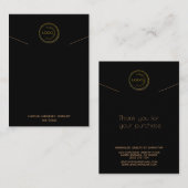 ネックレスホルダーディスプレイあなたのロゴブラックを追加 名刺 (正面/裏面)