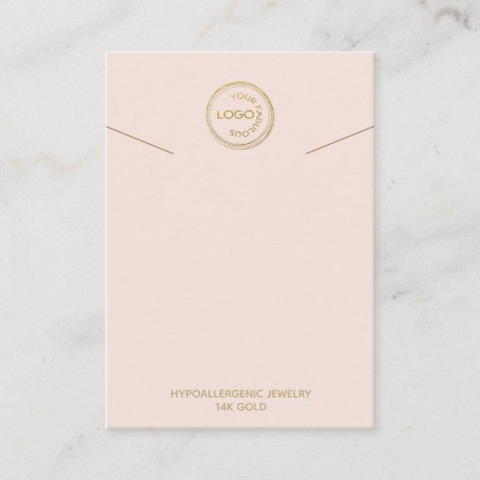 ネックレスホルダーディスプレイロゴの追加赤面 名刺 (正面)