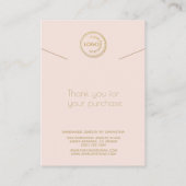 ネックレスホルダーディスプレイロゴの追加赤面 名刺 (裏面)