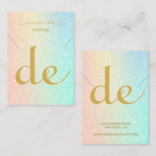 ネックレスモダンディスプレイ 名刺 (正面/裏面)