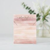 ネックレス表示カードほこりっぽいピンクの地球トーン 招待状 (スタンド正面)