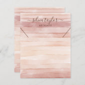 ネックレス表示カードほこりっぽいピンクの地球トーン 招待状 (正面/裏面)