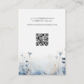 ネックレス表示カードミスティ水彩ワイルドフラワー 名刺 (裏面)