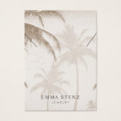 ネックレス表示カード自然・ヤシの木の鳥 (正面)