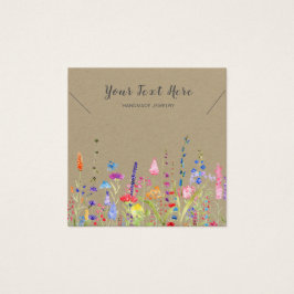 ネックレス表示カード・水彩ワイルドフラワー