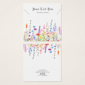 ネックレス表示カード・水彩ワイルドフラワー (正面&裏面)