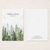 ネックレス表示カード・水彩松の森 (正面&裏面)