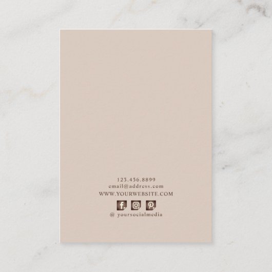 ネックレス表示カード·自然フローラソーシャルメディア 名刺 (裏面)