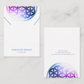 ネックレス表示カード・花/曼荼羅 名刺 (正面/裏面)