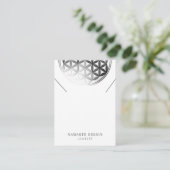 ネックレス表示カード・花/曼荼羅 名刺 (スタンド正面)