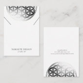 ネックレス表示カード・花/曼荼羅 名刺 (正面/裏面)