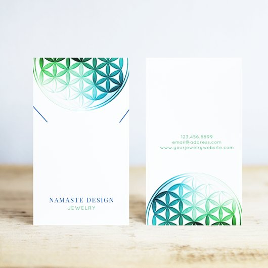 ネックレス表示カード・ Blume des Lebens 名刺