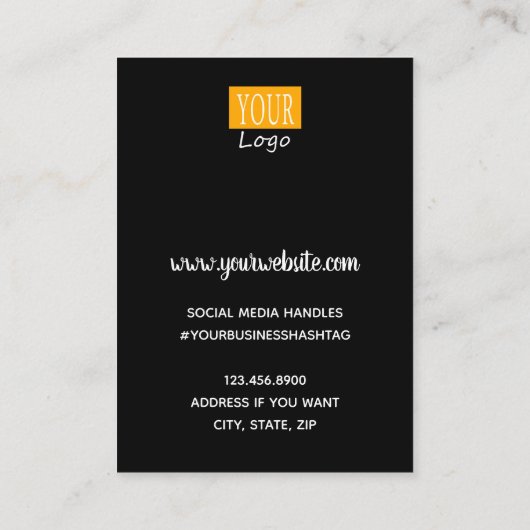 ネックレス表示ティール(緑がかった色)フェイクフォイルグリッター 名刺 (裏面)