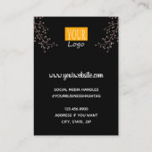 ネックレス表示バラ金ゴールドフローラ 名刺 (裏面)