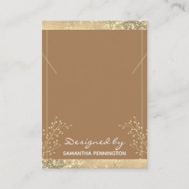 ネックレス表示金ゴールドグリッターフローラ 名刺