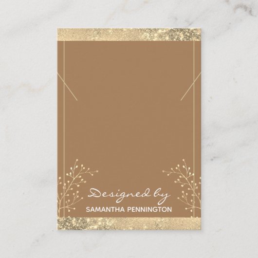 ネックレス表示金ゴールドグリッターフローラ 名刺 (正面)