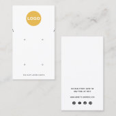 ネックレス4ホールスタッドイヤリング追加ロゴホルダー 名刺 (正面/裏面)