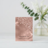 ネックレス&イヤリングディスプレイカード |バラ金ゴールド 名刺 (スタンド正面)