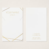 ネックレス、ブレスレット金ゴールド幾何学的ディスプレイカード (正面&裏面)