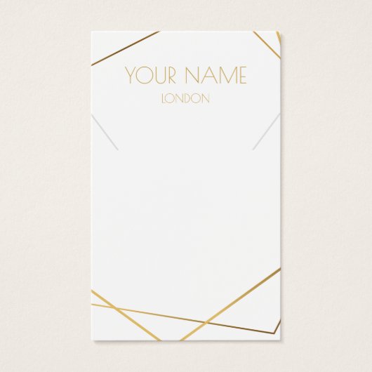 ネックレス、ブレスレット金ゴールド幾何学的ディスプレイカード (正面)