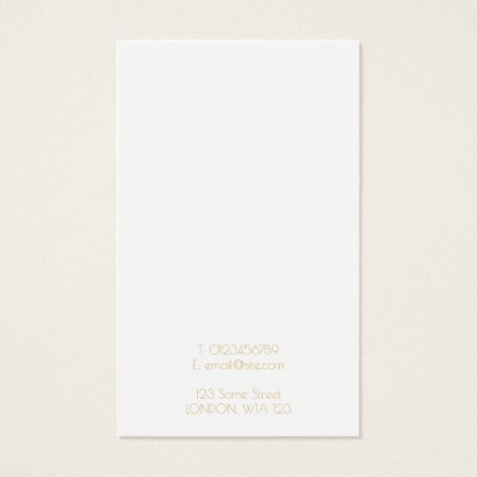 ネックレス、ブレスレット金ゴールド幾何学的ディスプレイカード (裏面)