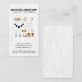 ネックレス、リングや輪、イヤリング 名刺 (正面/裏面)