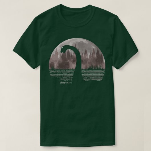 ネッシー満月ネッシー Tシャツ (デザイン正面)