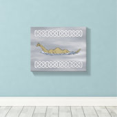 ネッシー・ザ・ロック・ネス・モンスター キャンバスプリント (インサイチュ (ウッドフロア))