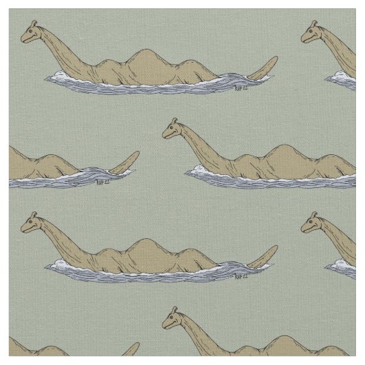 ネッシー・ザ・ロック・ネス・モンスター ファブリック (クローズアップ)