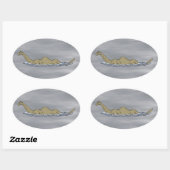 ネッシー・ザ・ロック・ネス・モンスター 楕円形シール (シート)