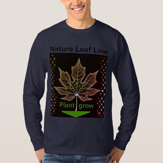 ネッティングリーフ付きツリーデザイン-インスパイア自然- Tシャツ (正面)