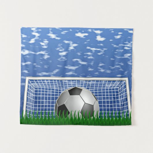 ネットのサッカーボール タペストリー (正面(横))