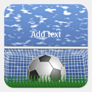 ネットのサッカーボール、テンプレート スクエアシール