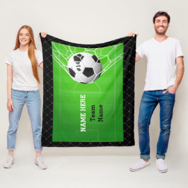 ネットのサッカーボール フリースブランケット