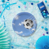 ネットのサッカーボール ペーパープレート (パーティー)