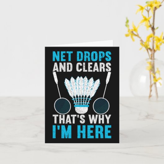 ネットの落下とクリア私はここにいるおもしろい理由 カード (黄色い花)