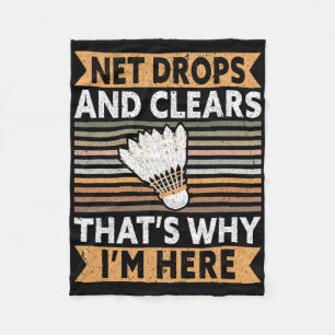 ネットの落下とクリア私はここにいるおもしろい理由 フリースブランケット
