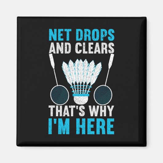 ネットの落下とクリア私はここにいるおもしろい理由 マグネット (正面)